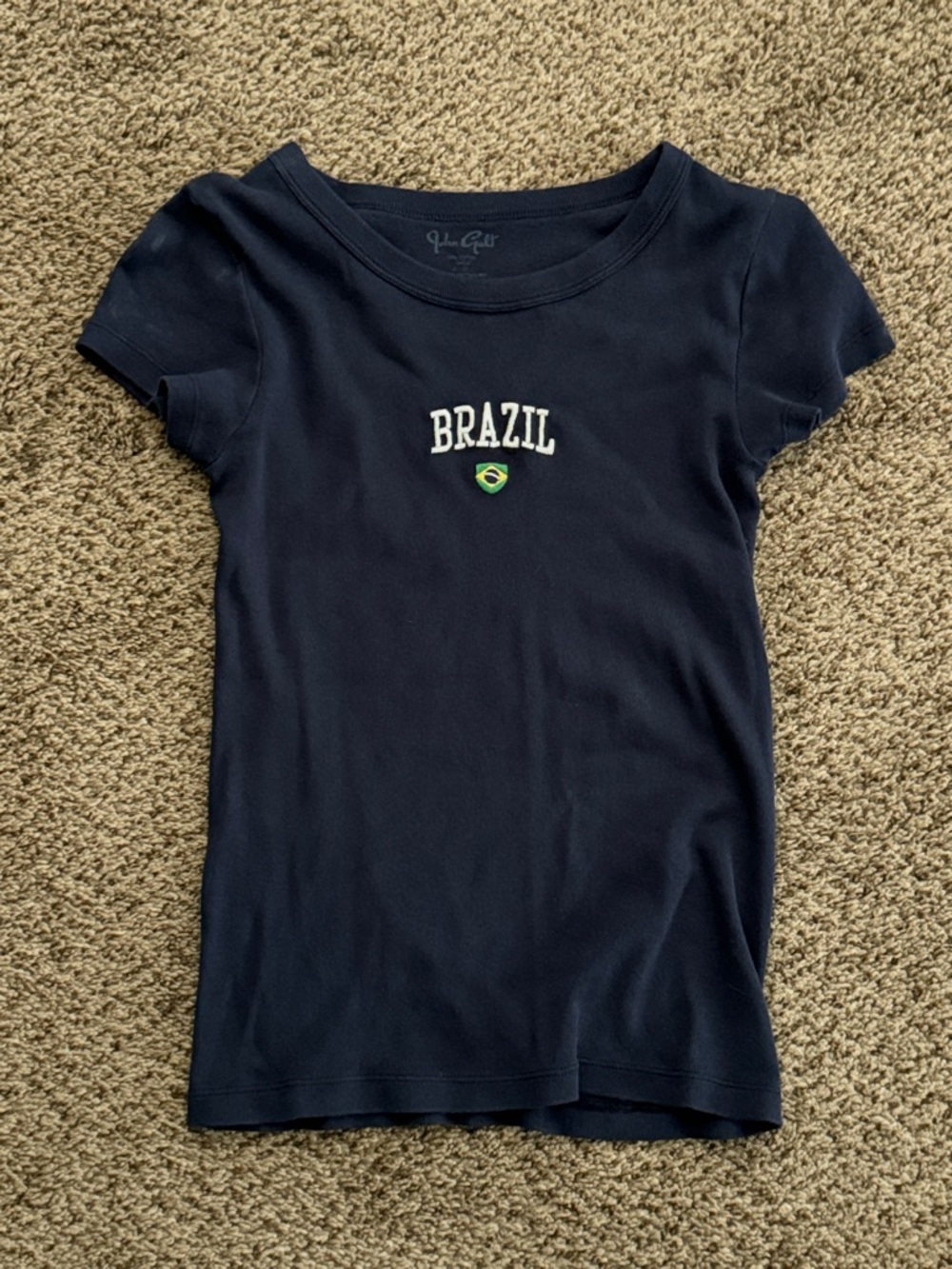 Brandy Melville Navy 'Brazil' Short Sleeve Tee